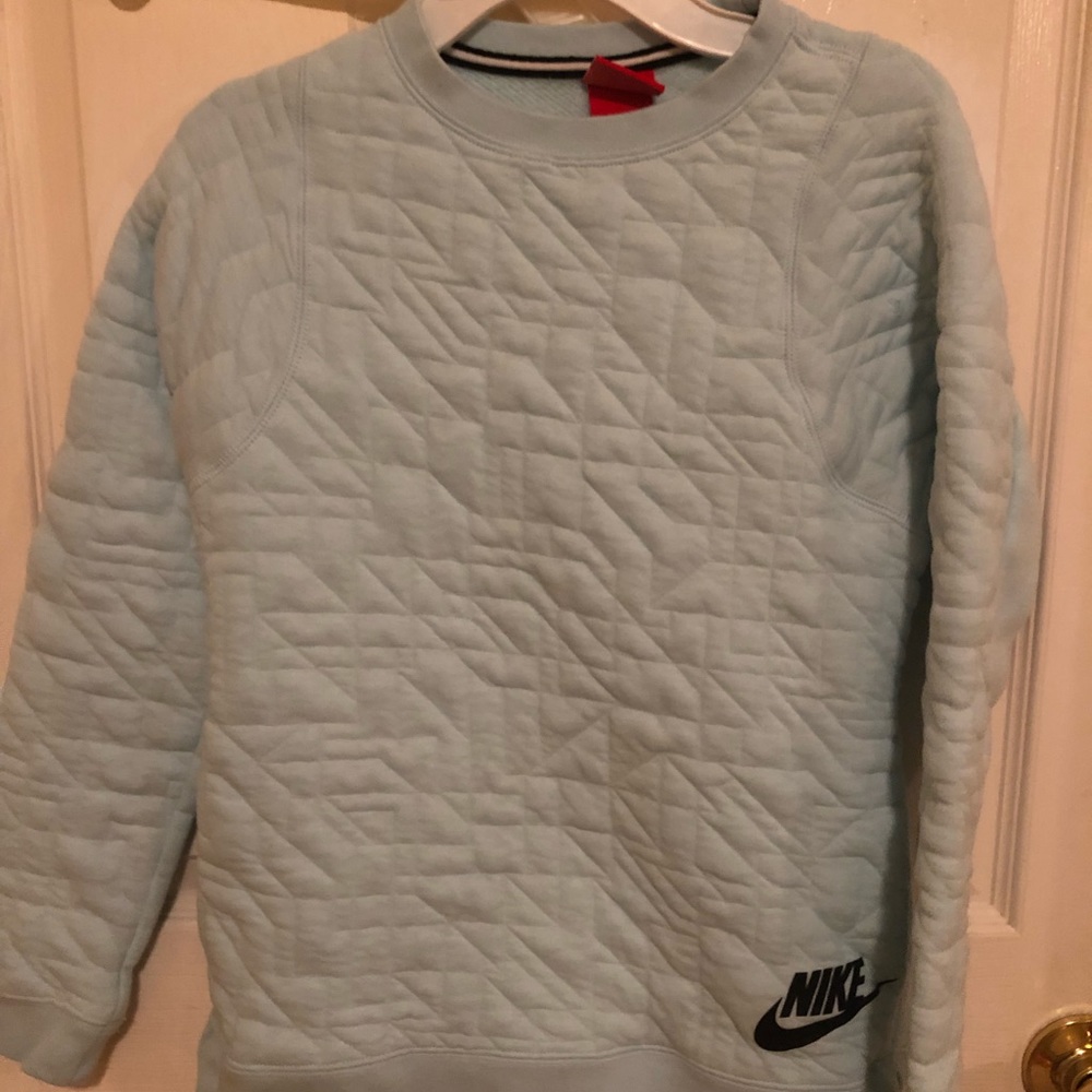 Nike quilted sweatshirt / sea foam